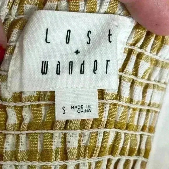 Lost+Wander Yellow Mimosa Ruffled Gingham Sleeveless Mini Dress - Picture 9 of 12